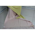 Pink Yellow Double-sided Silk and Cashmere Blanket